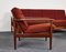 Mid-Century 4-Seater Sofa Bed in the Style of Grete Jalk, 1960s, Set of 3 10