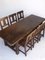 Rustic Solid Oak Dining Set, Set of 7, Image 3