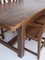 Rustic Solid Oak Dining Set, Set of 7 13