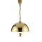 Vintage Pendant Lamp in Polished Brass by Florian Schulz, 1970s 4