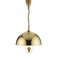 Vintage Pendant Lamp in Polished Brass by Florian Schulz, 1970s, Image 4