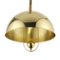 Vintage Pendant Lamp in Polished Brass by Florian Schulz, 1970s 1