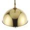 Vintage Pendant Lamp in Polished Brass by Florian Schulz, 1970s, Image 3