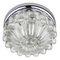 Vintage Ceiling Light in Structured Glass & Chrome from Limburg, 1970s, Image 1