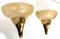 Art Deco Style Alabaster and Bronze Wall Lamps, 1950s, Set of 2 3