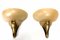 Art Deco Style Alabaster and Bronze Wall Lamps, 1950s, Set of 2, Image 1