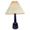 Ceramic Table Lamp with Dark Blue Glaze by Palshus and Le Klint, 1970s, Image 1