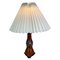 Ceramic Table Lamp with Orange Glaze and Paper Shade, 1960s 1