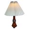 Ceramic Table Lamp with Orange Glaze and Paper Shade, 1960s, Image 1