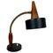 Table Lamp in Black Metal and Teak, Denmark, 1960s 1