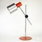 Orangefarbene italienische Vintage Schreibtischlampe aus Aluminium von Prova, 1960er 5