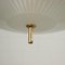 Lampada da soffitto in ottone e vetro, Italia, anni '60, Immagine 6