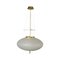 Brass and Glass Ceiling Lamp, Italy, 1960s, Image 1