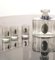 Likörset mit Flasche aus Kristallglas und versilberten Gläsern von Pierre Cardin, Frankreich, 1990er 2