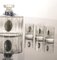 Set da liquore con bottiglia in cristallo e bicchieri placcati in argento di Pierre Cardin, Francia, anni '90, Immagine 3