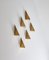 Scandinavian Modern Butterfly Shelves in Brass by Poul Cadovius, 1958, Set of 6 2