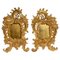 Gilt Bronze Photo Frames with Floral Decoration, Set of 2, Image 1