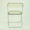 Italian Chrome and Acrylic Glass Plia Folding Chair by G. Piretti for Castelli, 1960s, Image 6