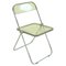 Italian Chrome and Acrylic Glass Plia Folding Chair by G. Piretti for Castelli, 1960s 1