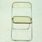 Italian Chrome and Acrylic Glass Plia Folding Chair by G. Piretti for Castelli, 1960s 2