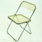 Italian Chrome and Acrylic Glass Plia Folding Chair by G. Piretti for Castelli, 1960s 3