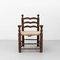 Early 20th Century Rustic Armchairs in Wood and Rattan, Set of 2, Image 4