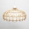 Rustic Rattan Ceiling Lamp, 1980s, Image 2