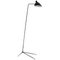 Black One-Arm Standing Lamp by Serge Mouille 1