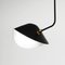 Black Curved Bibliothèque Ceiling Lamp Set by Serge Mouille, Set of 2 3