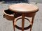 Vintage French Round Wooden Side or Sewing Table 7