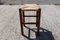 Vintage French Wood & Bast Stool or Plant Stand, 1960s 8