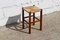 Vintage French Wood & Bast Stool or Plant Stand, 1960s, Image 1