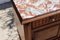 Vintage French Bedside Table with Grey & Red Marble Top, Image 6