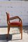 Vintage French Red Wooden Armchair 1