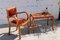 Vintage French Red Wooden Armchair 3