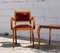 Fauteuil Vintage en Bois Rouge, France 2