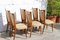 Mid-Century French Dining Chairs in Teak & Skai, Set of 6 5