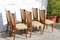 Mid-Century French Dining Chairs in Teak & Skai, Set of 6, Image 5