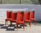 Mid-Century French Dining Chairs in Teak & Skai, Set of 6 1
