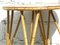 Mesa de centro francesa Mid-Century redonda de bambú, Imagen 4