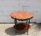 Vintage French Marble, Teak & Brass Coffee Table 1