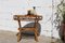 Mesa de centro francesa vintage redonda de bambú, Imagen 4