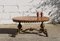 Vintage French Red Marble and Brass Coffee Table, Image 3