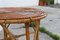 Vintage French Round Bamboo Coffee Table 6