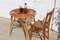 Tavolino da caffè rotondo vintage in bambù, Francia, Immagine 8
