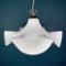 Large Vintage White Murano Glass Fazzoletto Pendant Lamp, Italy, 1970s 2