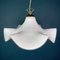 Large Vintage White Murano Glass Fazzoletto Pendant Lamp, Italy, 1970s, Image 2