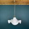 Large Vintage White Murano Glass Fazzoletto Pendant Lamp, Italy, 1970s, Image 5