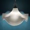 Large Vintage White Murano Glass Fazzoletto Pendant Lamp, Italy, 1970s 12