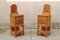Tables de Chevet Art Nouveau avec Incrustations et Plateau en Marbre, Set de 2 1